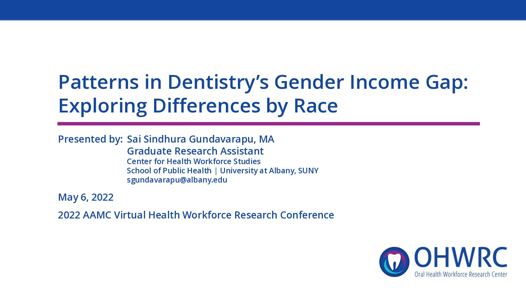 Patterns in Dentistry’s Gender Income Gap: Exploring Differences by Race